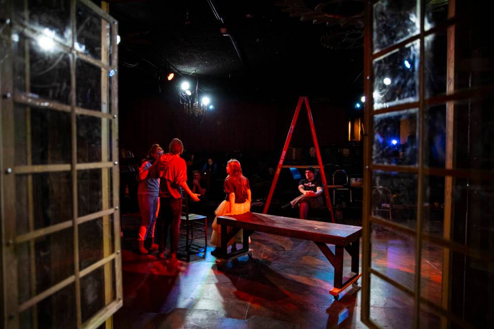 Director Troy Heard, right, looks on during a technical rehearsal for Ҕhe SandmanӠa ...