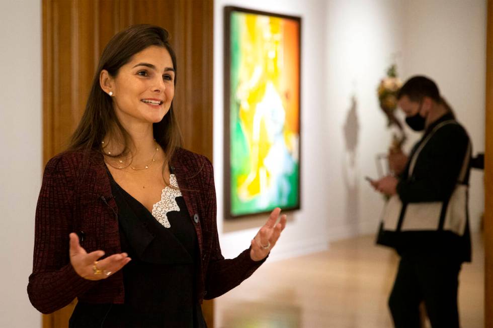 Brooke Lampley, Sotheby's chairman and worldwide head of sales for global fine art, speaks at ...