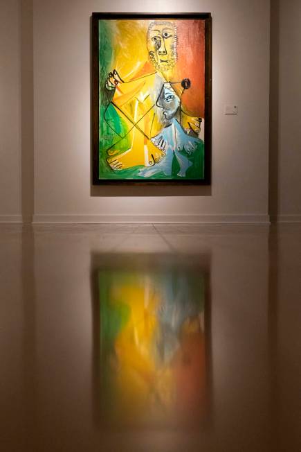 Pablo Picasso's "Homme et enfant" is on display at the Bellagio Gallery of Fine Art on Friday, ...