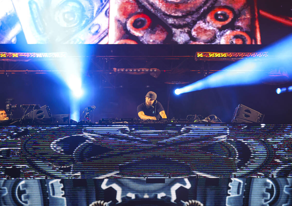 Excision performs at the Circuit Grounds stage during the first day of the Electric Daisy Carni ...