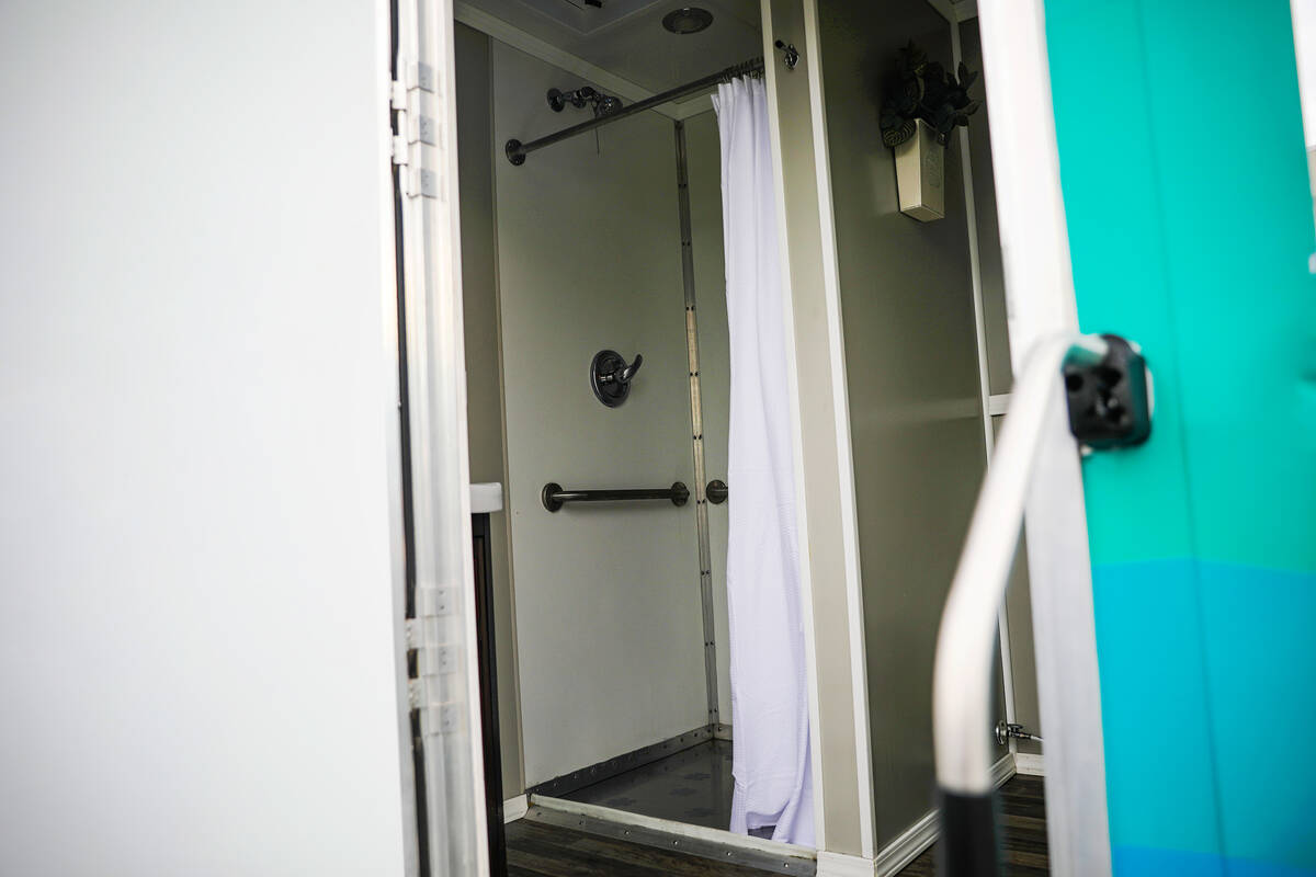 A new mobile shower truck made through the partnership of Clean the World and Caesars Entertain ...