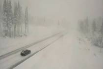 In this image taken from video from a Caltrans remote video traffic camera, very light traffic ...