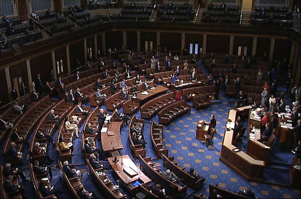 The House of Representatives. (House Television via AP)