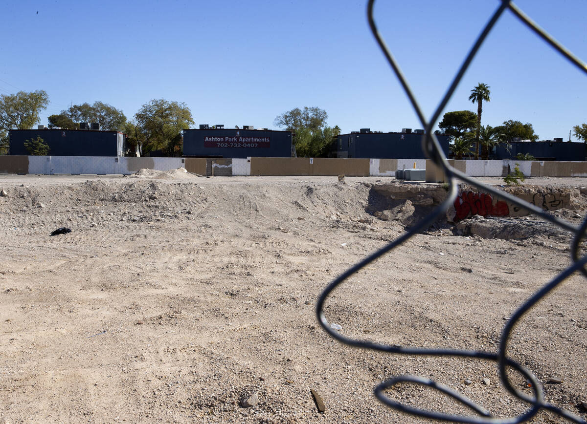 Ashton Park Apartment complex is seen near a plot of land near UNLV, on Wednesday, Oct. 27, 202 ...