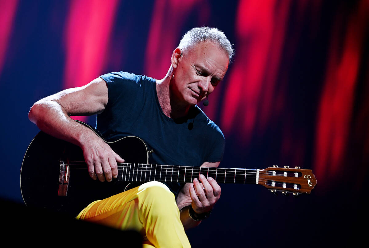 Sting performs during opening night of his residency: "Sting: My Songs" at The Colosseum at Ca ...