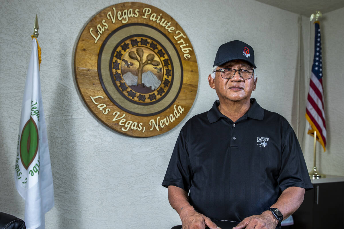 Las Vegas Paiute Tribal Council member Kenny Anderson who organizes language lessons for their ...