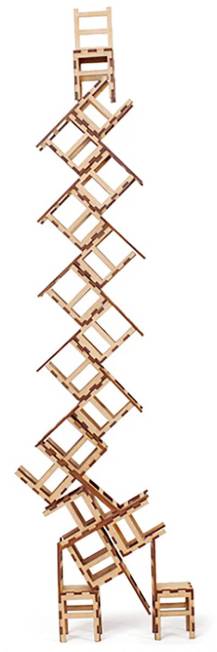 5. Las Sillas Balancing Chair Game Stack and balance the miniature chairs to see how high, wide ...