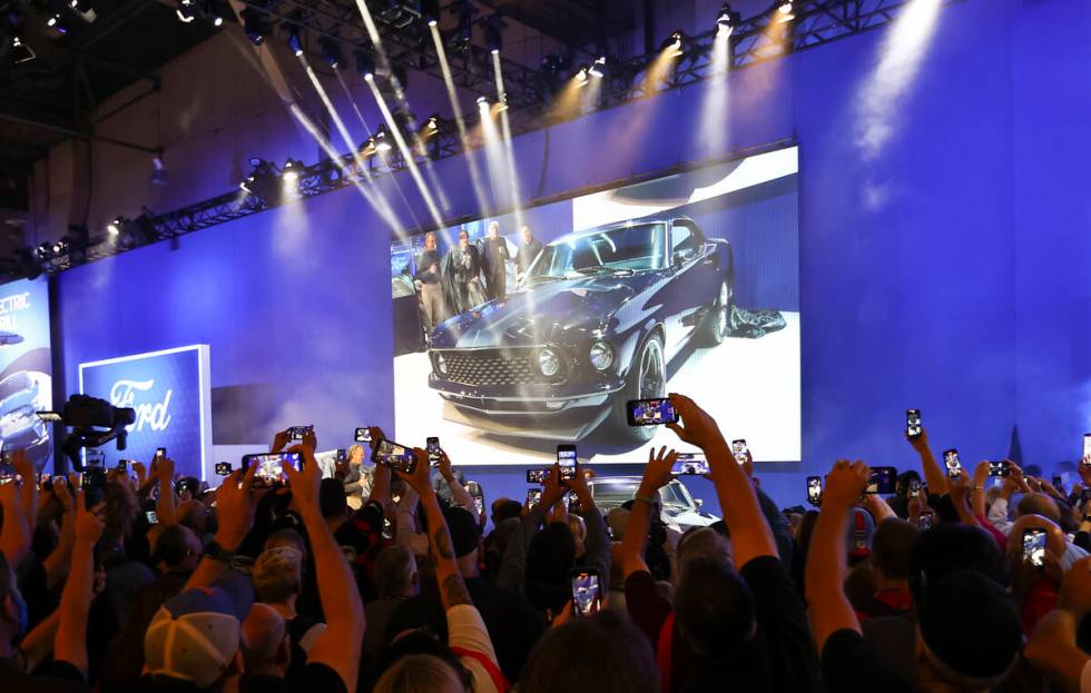 A renovated 1969 Ford Mustang belonging to Keith Urban is unveiled by Ford during the Specialty ...