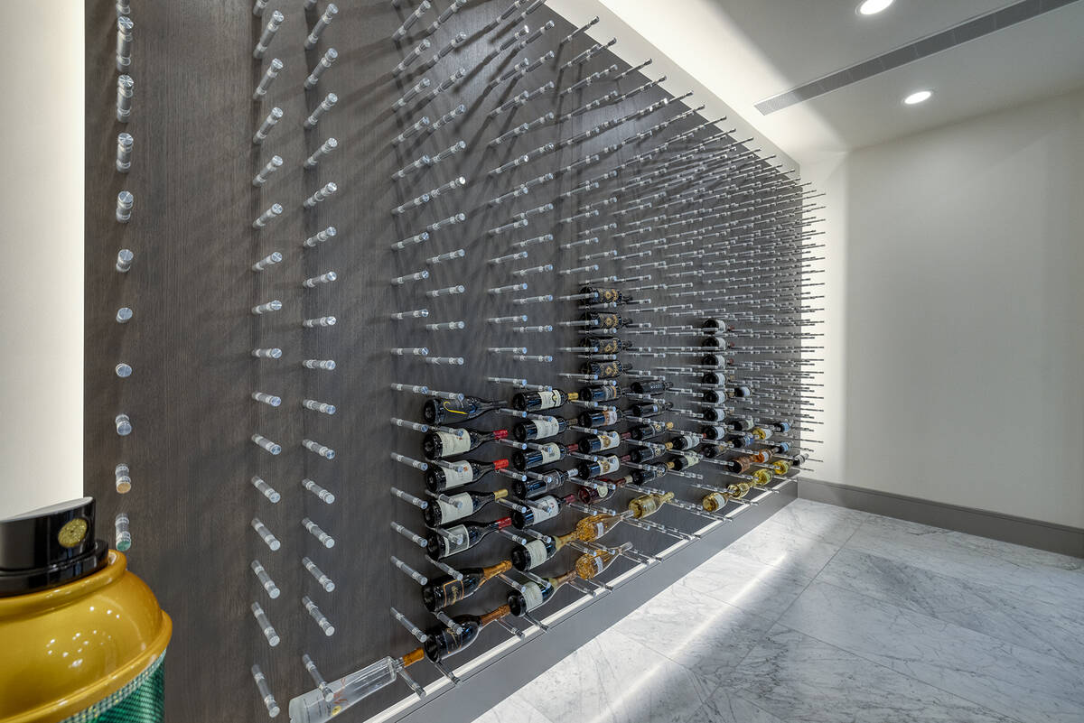The wine cellar. (Las Vegas Sotheby’s International Realty)