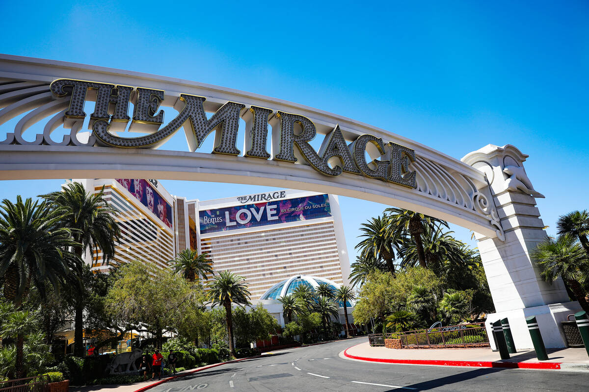 The Mirage on the Strip, seen in May 2021. (Rachel Aston/Las Vegas Review-Journal) @rookie__rae