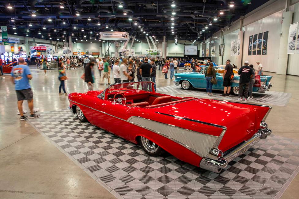 One of the many custom vehicles by Chip Foose about his display during SEMA at the Las Vegas Co ...