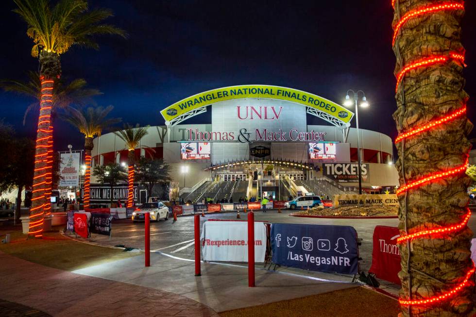 The Wrangler National Finals Rodeo at the Thomas & Mack Center on Saturday, Dec. 14, 2019, ...