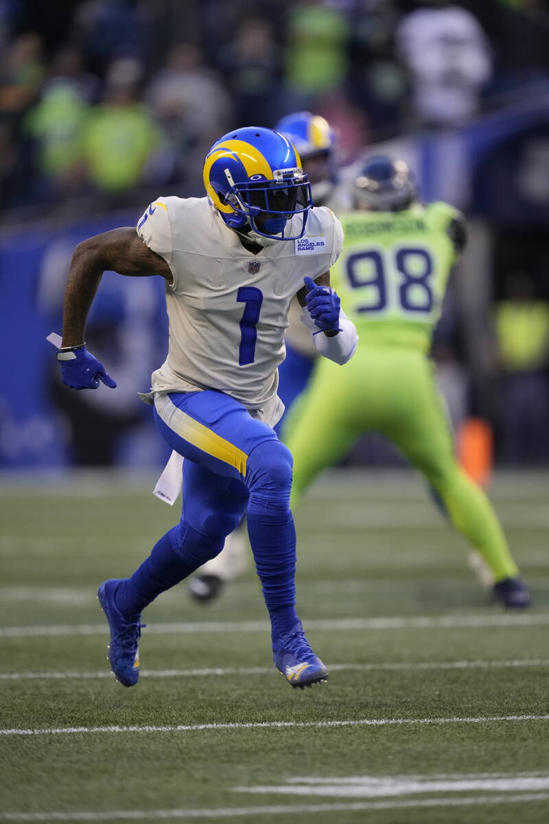 Los Angeles Rams wide receiver DeSean Jackson (1) during an NFL football game against the Seatt ...