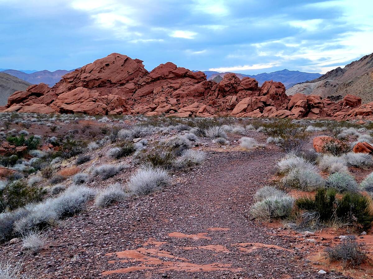 A short loop trail offers pretty views and opportunities to climb around the red rocks of Redst ...