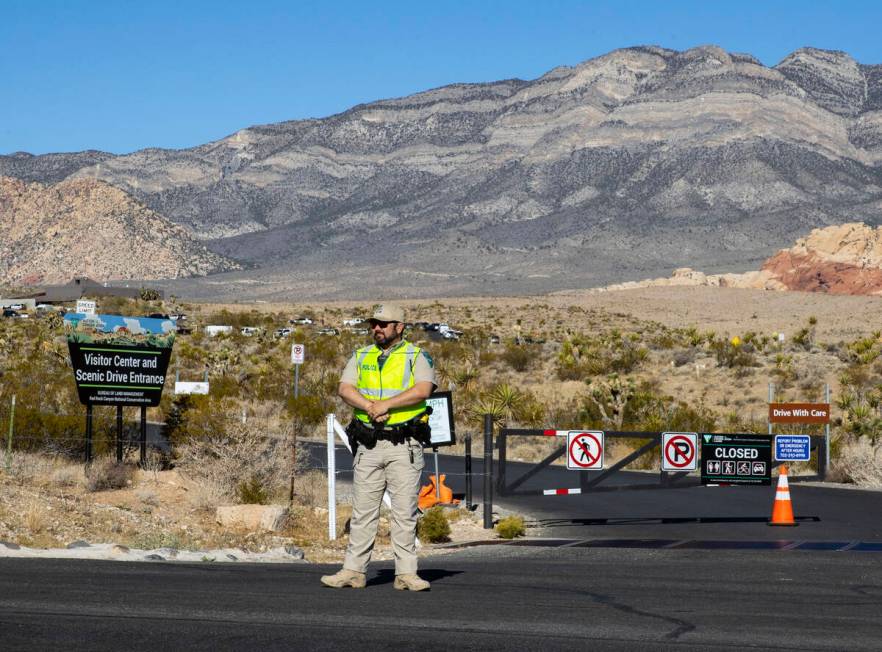 The Red Rock Canyon scenic loop is closed as the Las Vegas Metropolitan police is investigating ...