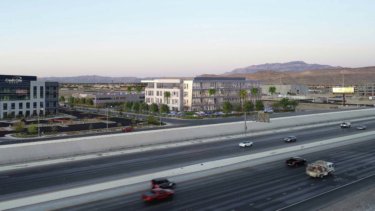 An artist's rendering of Narrative, an office building under construction in the southwest Las ...