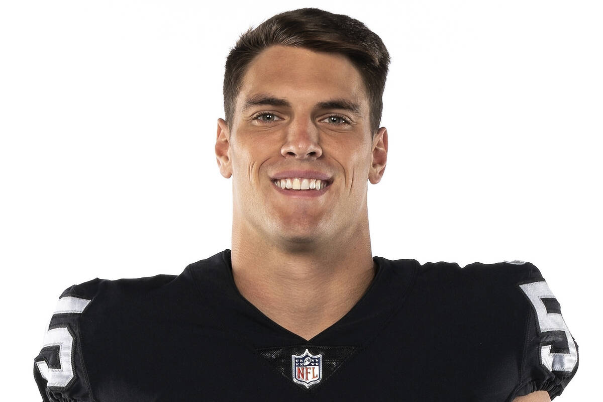 This is a 2020 photo of Tanner Muse of the Las Vegas Raiders NFL football team. This image refl ...