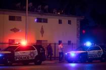 Metropolitan police investigate a homicide near the 3700 block of Hazelwood Drive on Tuesday, N ...