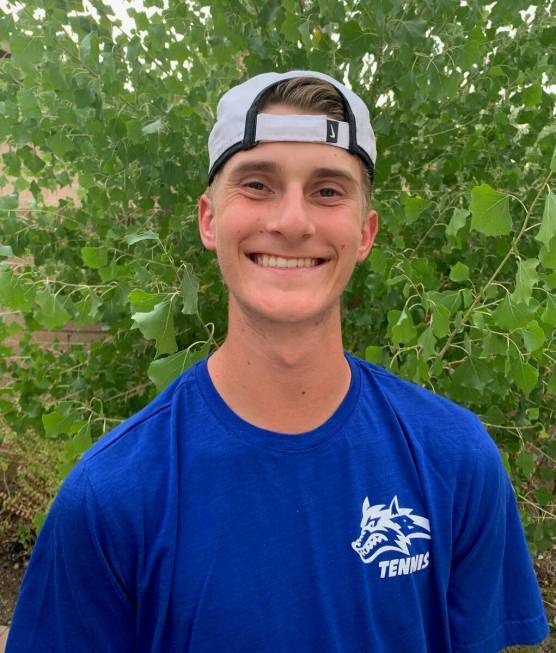 Basic's Sam Battistone is a member of the Nevada Preps All-Southern Nevada boys tennis team.