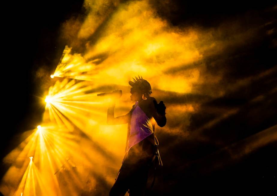 Yves Tumor performs during Day N Vegas at the Las Vegas Festival Grounds on Saturday, Nov. 13, ...