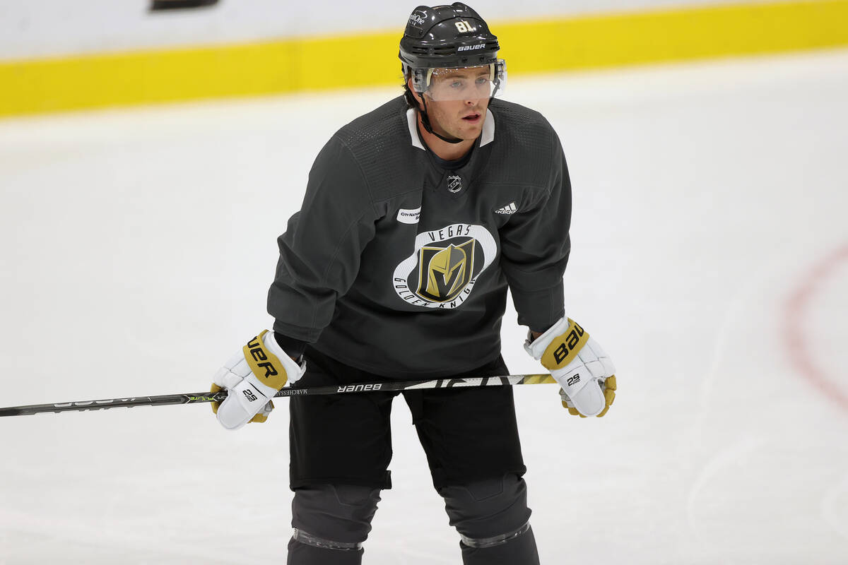 Vegas Golden Knights center Jonathan Marchessault (81) during a team practice at City National ...