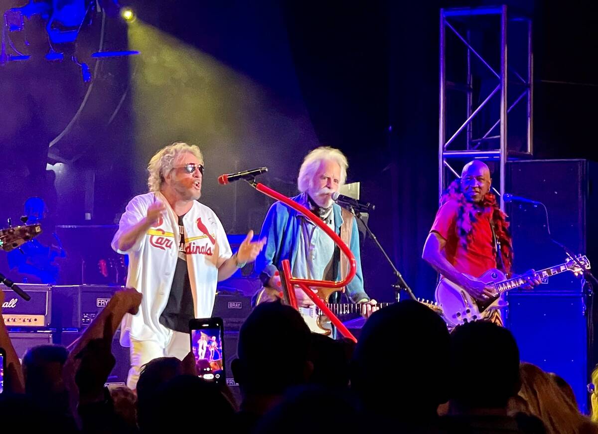 Sammy Hagar and Grateful Dead co-founder Bob Weir are shown at The Strat Theater on Friday, Nov ...