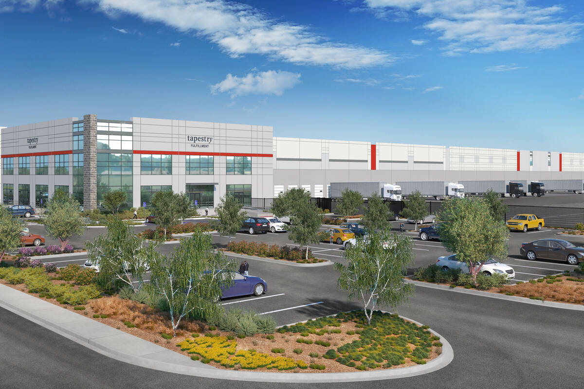 New York-based Tapestry Inc. plans to open a distribution center in North Las Vegas, a renderin ...