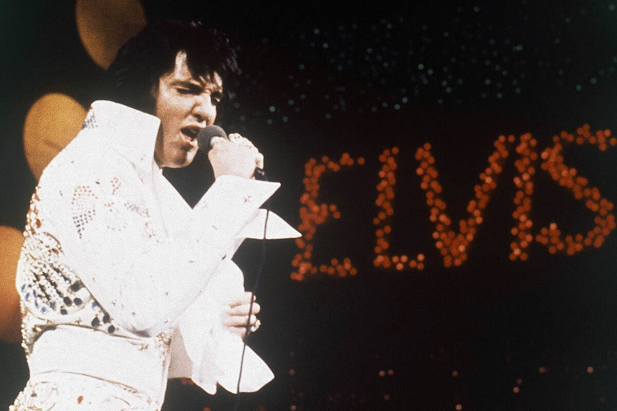This 1972 file photo shows Elvis Presley during a performance. (AP Photo, files)