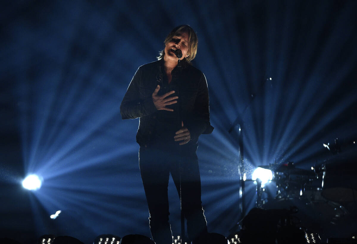 Keith Urban performs "Burden" at the 54th annual Academy of Country Music Awards at t ...