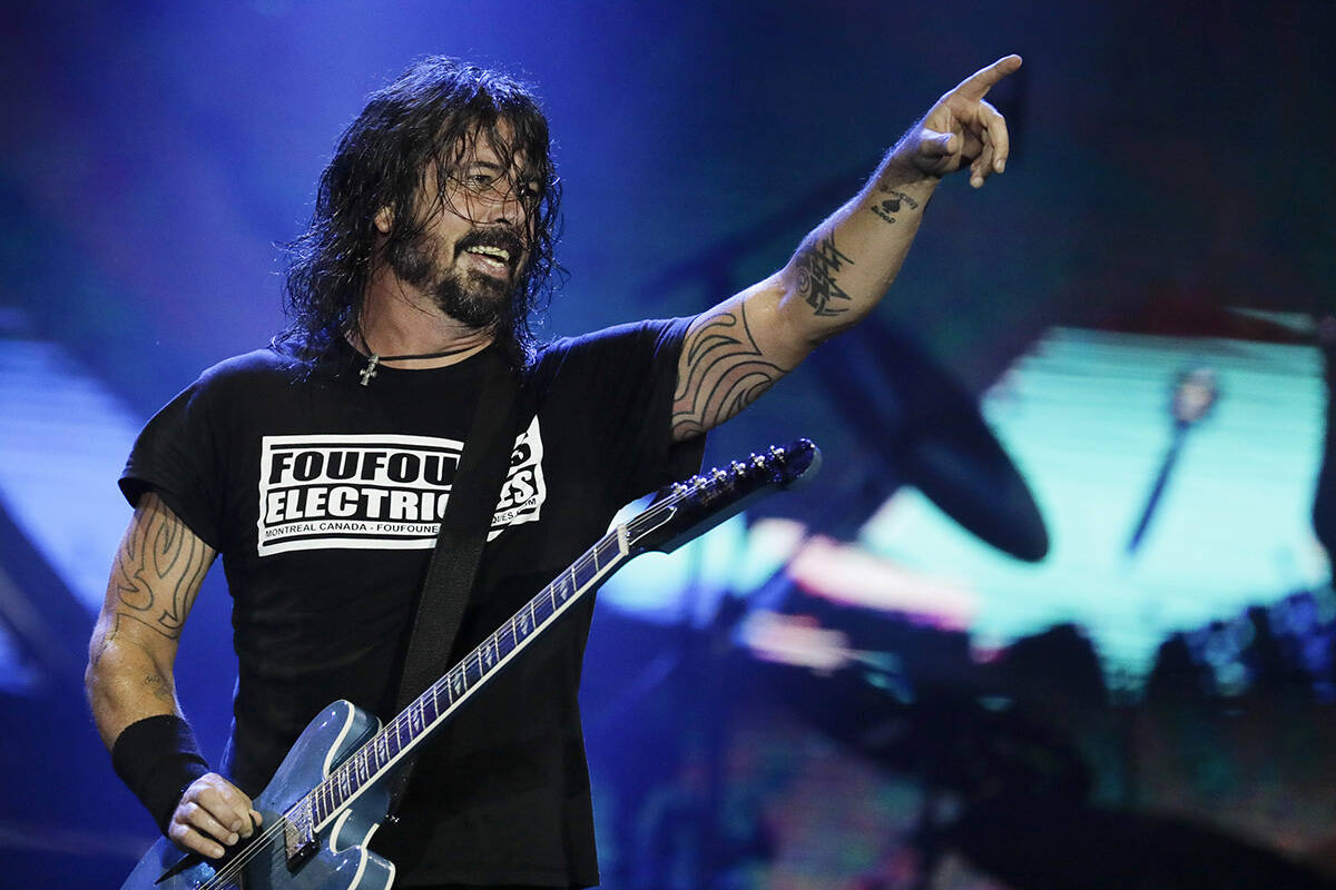 In this Sept. 29, 2019, file photo, Dave Grohl of the band Foo Fighters performs at the Rock in ...