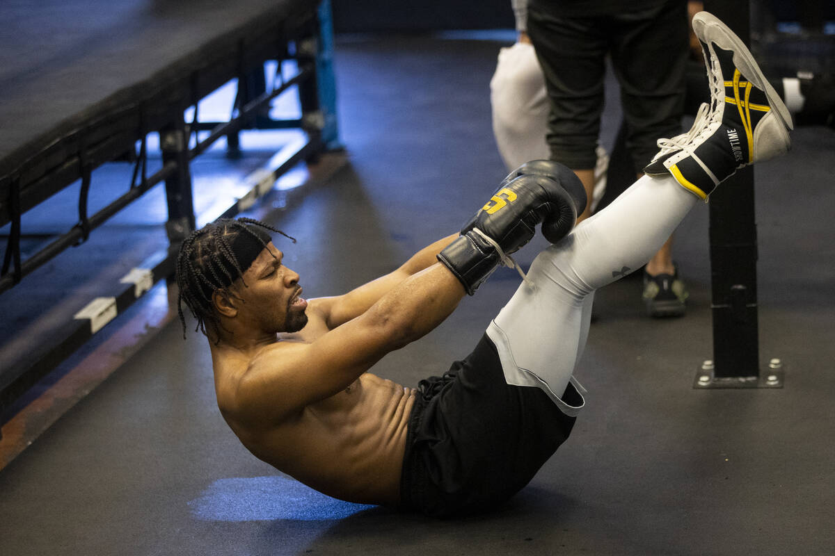 Shawn Porter works out in preparation for an upcoming fight, at the Real Boxing gym in Las Vega ...