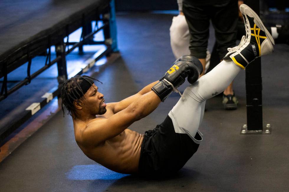 Shawn Porter works out in preparation for an upcoming fight, at the Real Boxing gym in Las Vega ...