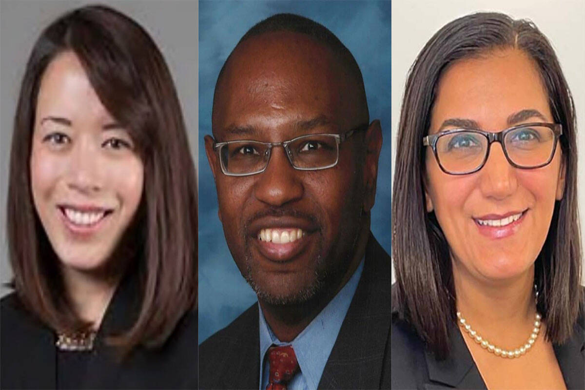Candidates for the Department 11 vacancy on the 8th District Court are (left to right): Maria G ...