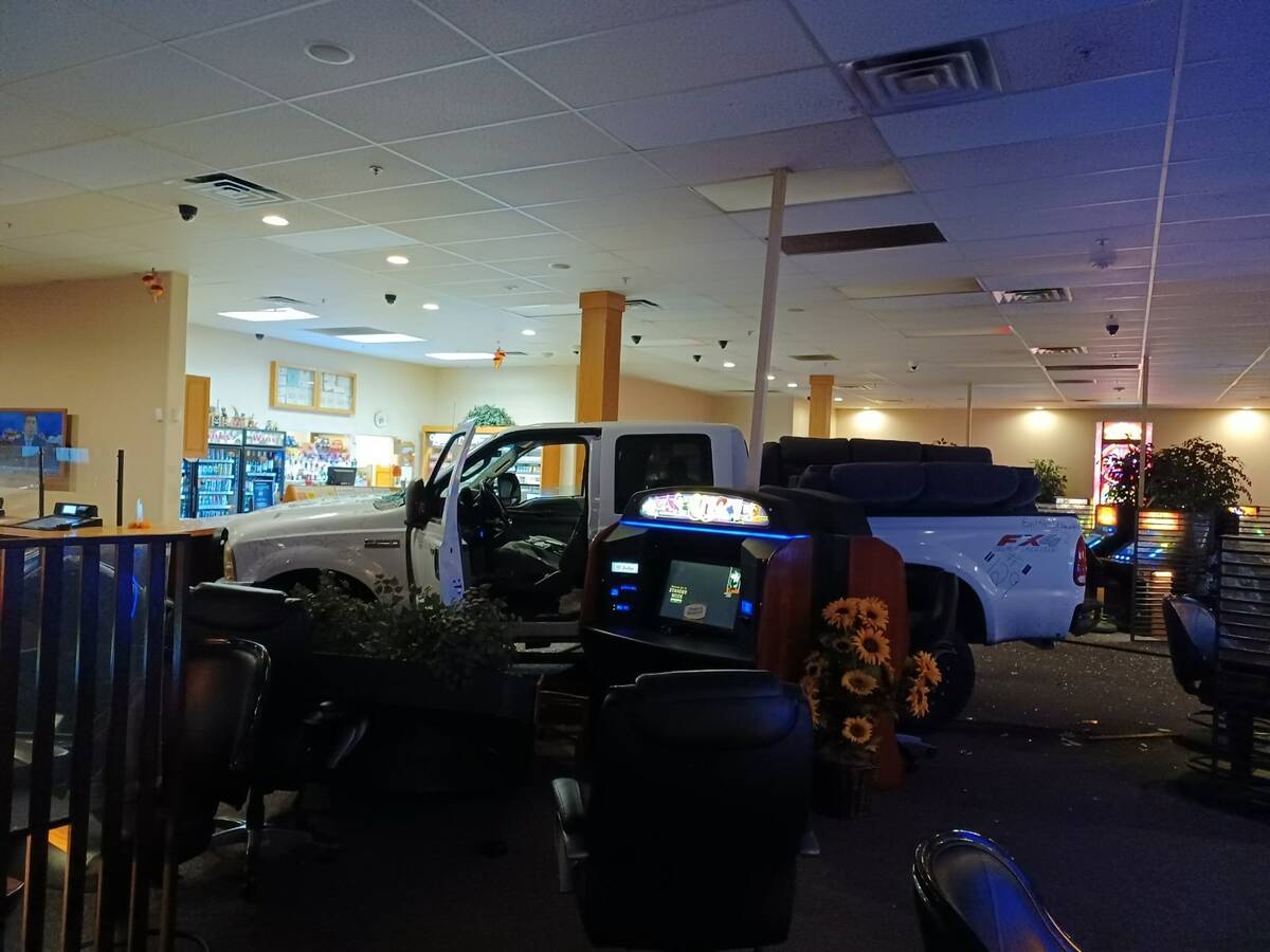 A pickup truck slammed into a Dotty's tavern in North Las Vegas. (North Las Vegas Police Depart ...