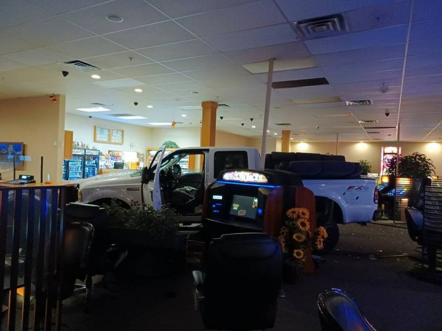 A pickup truck slammed into a Dotty's tavern in North Las Vegas. (North Las Vegas Police Depart ...
