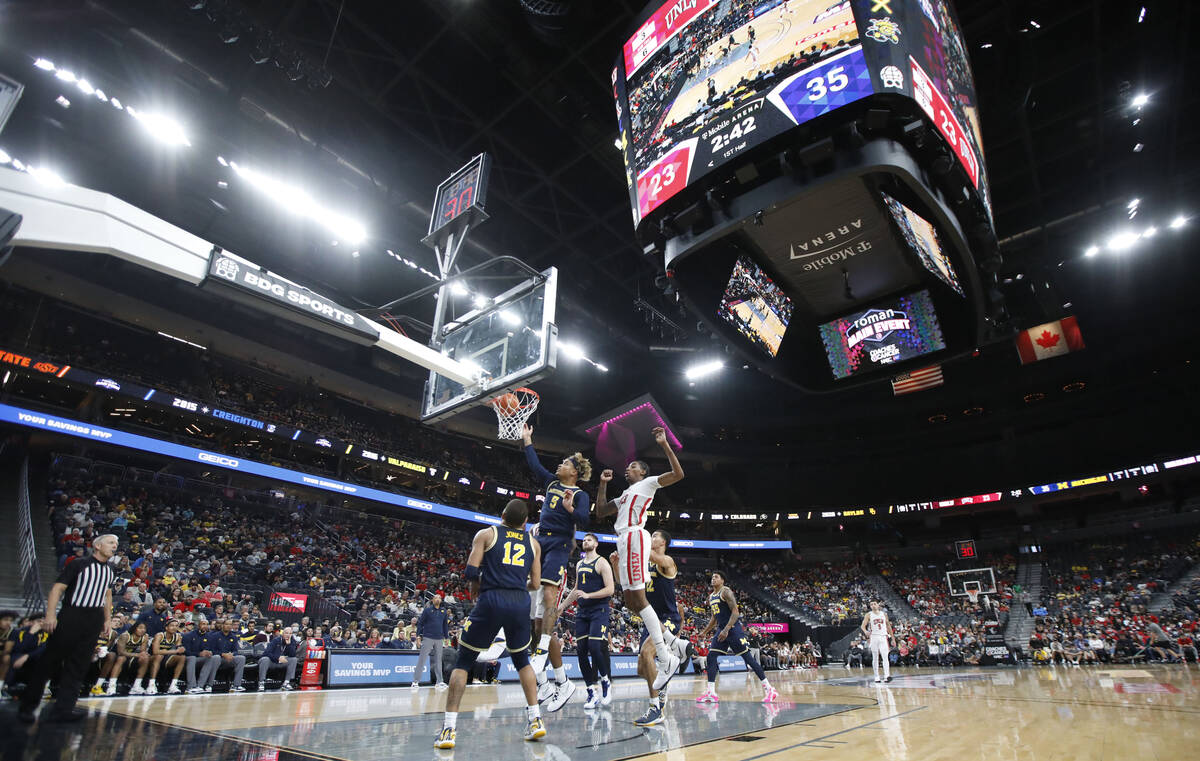 Michigan Wolverines play against UNLV Rebels during the first half of a Roman Main Event first ...