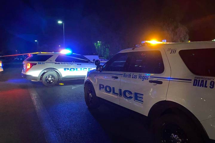 North Las Vegas police at Broadacres Marketplace in the 2900 block of Las Vegas Boulevard North ...