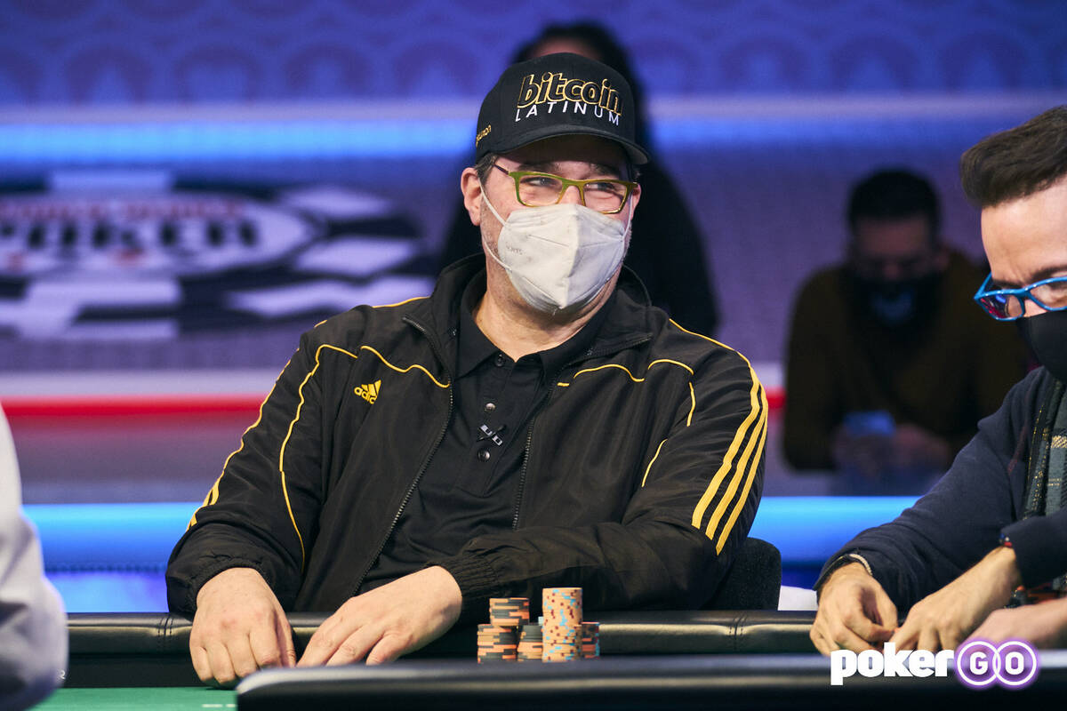 Phil Hellmuth plays in the $50,000 buy-in Pot-limit Omaha High Roller event at the World Series ...