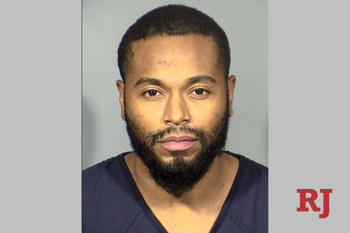 Derick McGruder Jr., 36, has been charged with murder. (Las Vegas Metropolitan Police Department)
