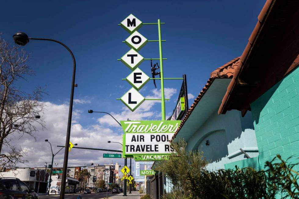 The former Travelers Motel at 1100 East Fremont St. in downtown Las Vegas owned by Tony Hsieh p ...