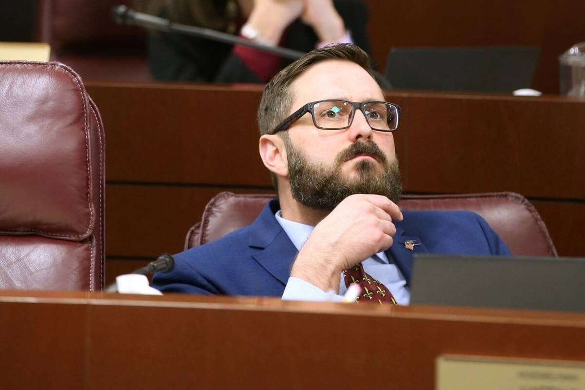 Assemblyman Gregory Hafen II, R-Pahrump, seen in Carson City in 2019. (K.M. Cannon/Las Vegas Re ...