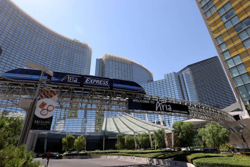 Aria and Vdara in Las Vegas Thursday, July, 2021. (K.M. Cannon/Las Vegas Review-Journal) @KMCan ...