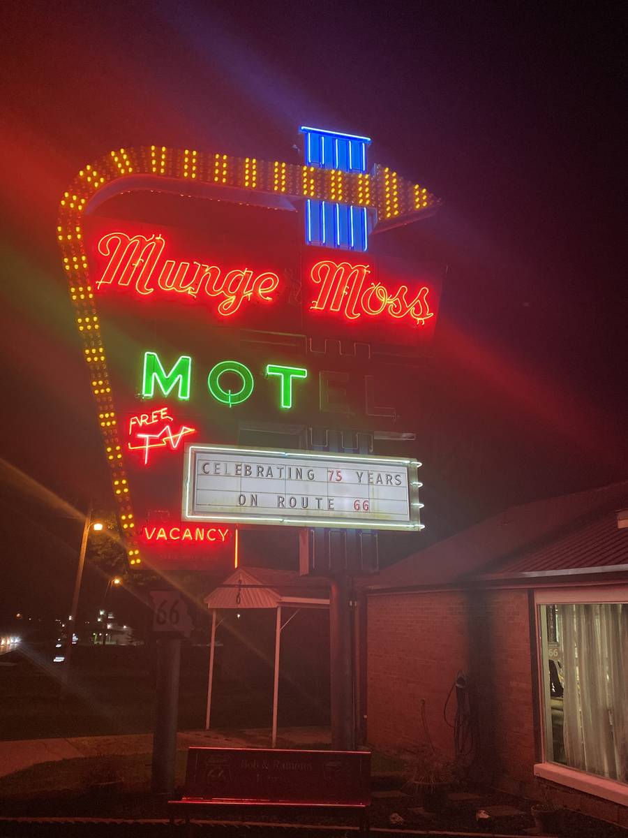 A shot of the famous Munger Moss Motel neon sign in Lebanon, Mo., on historic Route 66 on May 2 ...