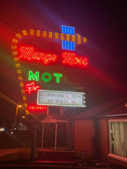 A shot of the famous Munger Moss Motel neon sign in Lebanon, Mo., on historic Route 66 on May 2 ...