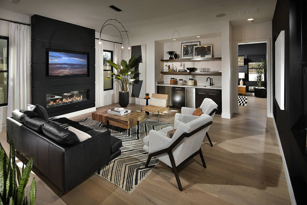 Summerlin homes features a variety of fireplaces. (Summerlin)