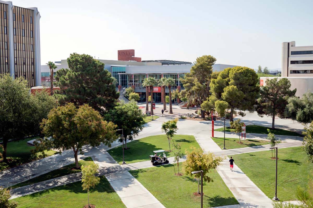 The campus of UNLV is seen in Las Vegas in August 2020. Las Vegas Review-Journal)