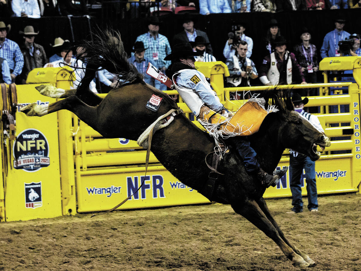 Dustin Boquet of Bourg, La., thrown from rides Hous Bad News in Bull Riding during the fourth r ...