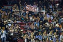 The crowd cheers for their athletes as they are introduced during the Day 2 of the Wrangler Nat ...