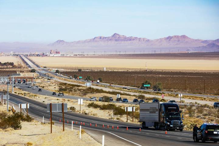Interstate 15 at the Nevada-California border on Sunday, Dec. 5, 2021. Rachel Aston Las Vegas R ...