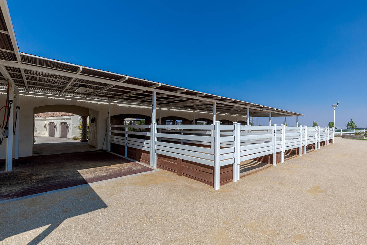 The equestrian-lifestyle paradise has multiple horse corrals. (Ivan Sher Group)